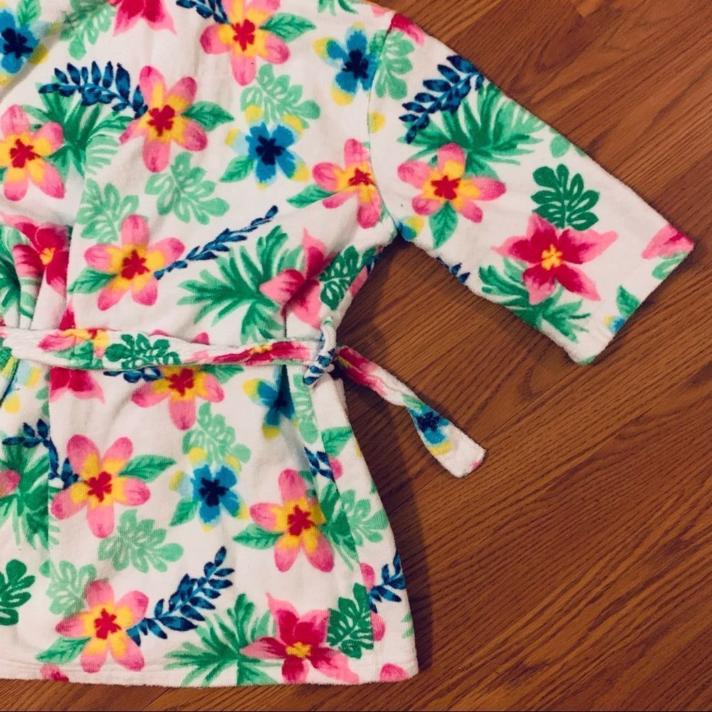 Nautica Bright Colorful Terry Cloth Robe W/Belt Swim Cover Up Size 5/6 - Picture 11 of 13